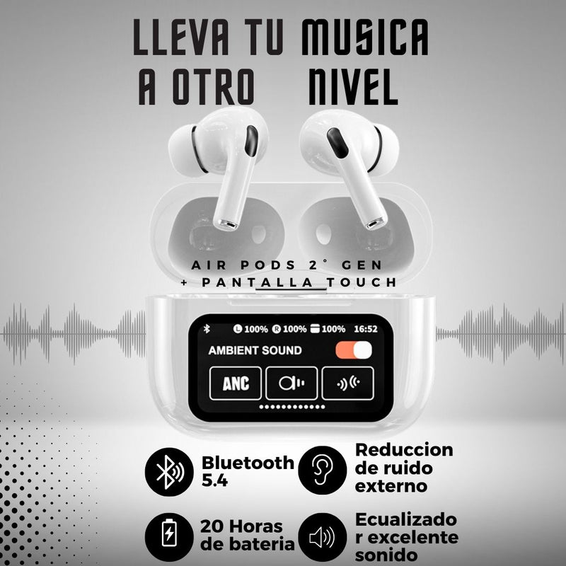 AUDIFONOS V20 PRO CON PANTALLA